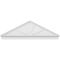 Ekena Millwork Peaked Cap 4 Spoke Architectural PVC Combination Pediment, 82"W x 27-3/8"H x 2-3/4"P (Pitch 6/12) PEDPC082X275PKC04 - alternate 2